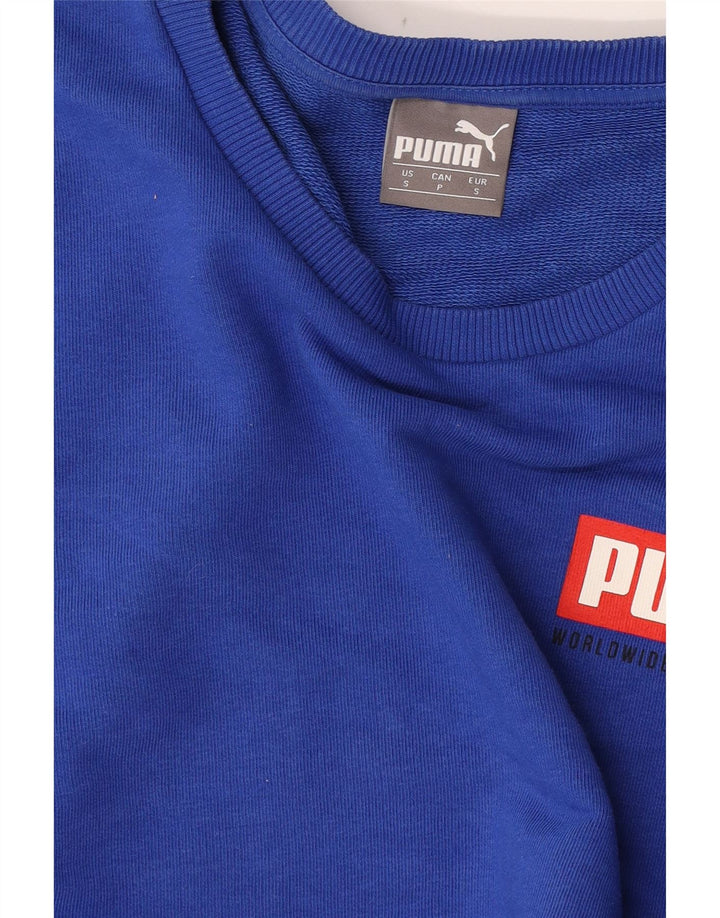 Felpa grafica da uomo Puma Maglione piccolo blu