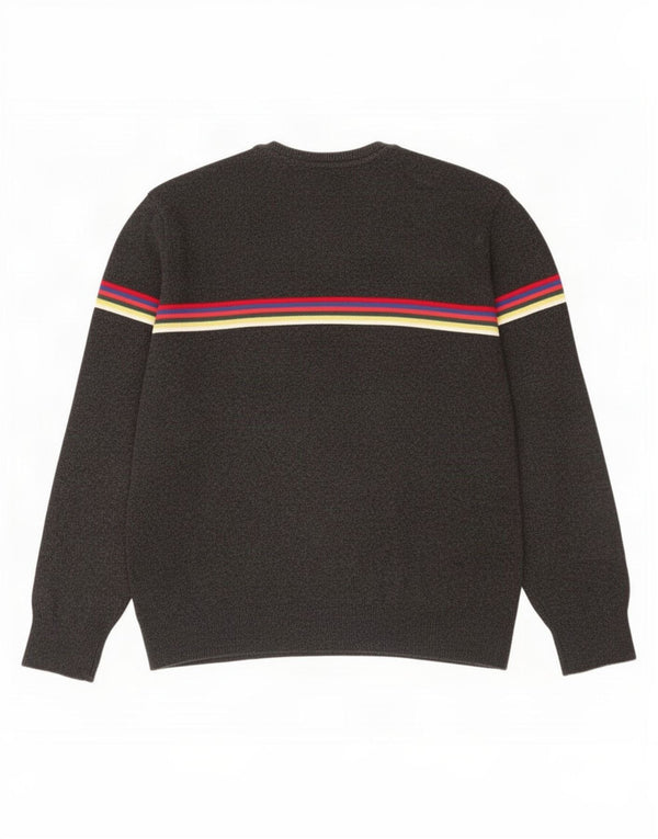Maglione maglione girocollo da uomo Gap XL nylon a righe grigie