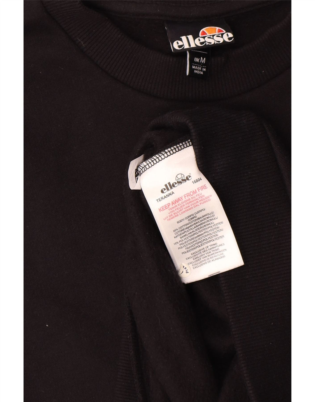 Felpa grafica da uomo Ellesse, maglione, cotone nero medio