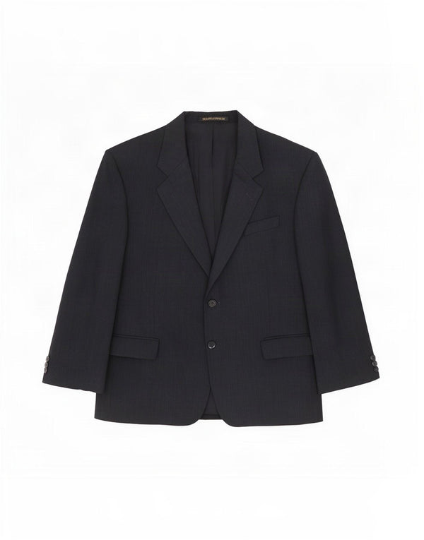 Marks & Spencer Mens Short 2 Button Blazer Jacket UK 44 XL Navy Blue