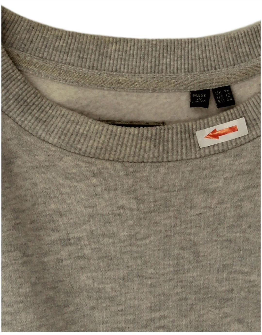 Felpa oversize da donna Superdry Maglione UK 16 Large Grigio Cotone