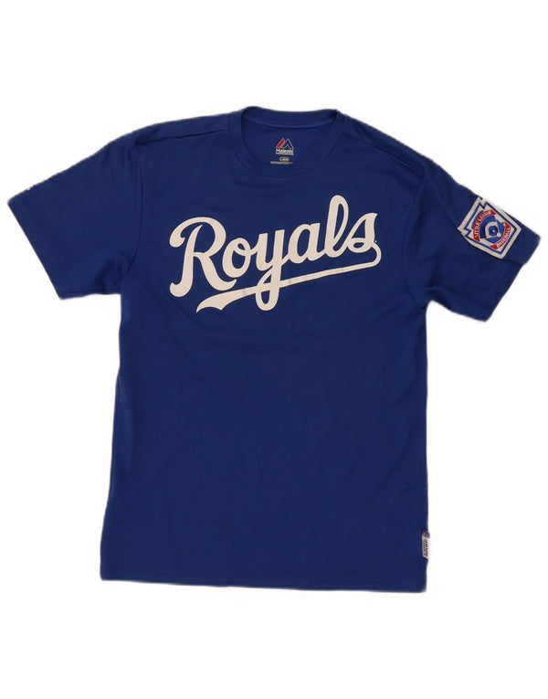 Maglietta grafica per ragazzi Majestic Top 13-14 anni Large Blu in poliestere