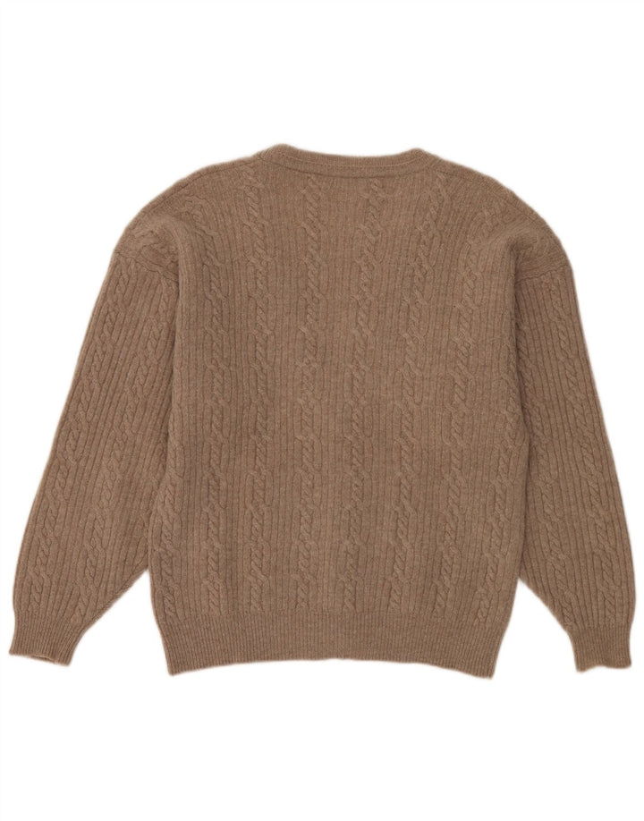 Maglione cardigan da uomo Commander IT 50 Lana d'agnello beige medio