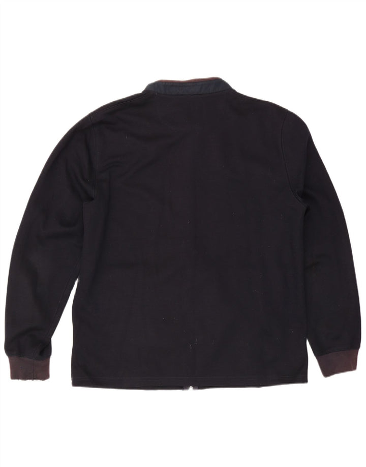 Giacca da ginnastica da uomo Massimo Dutti XL in cotone color block blu navy