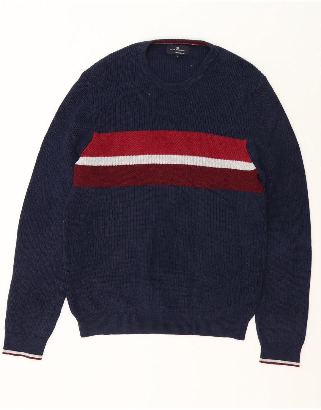 Maglione maglione girocollo da uomo Marks & Spencer blu Harbour grande blu navy