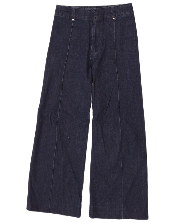 Jeans Zara da donna a gamba larga a vita alta EU 38 Small W28 L28 Cotone blu navy