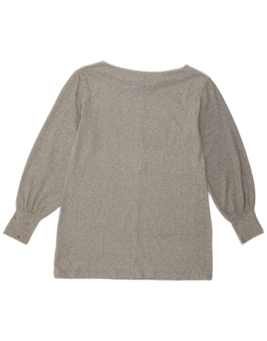 Marks & Spencer Top da donna a maniche lunghe UK 12 Poliestere grigio medio