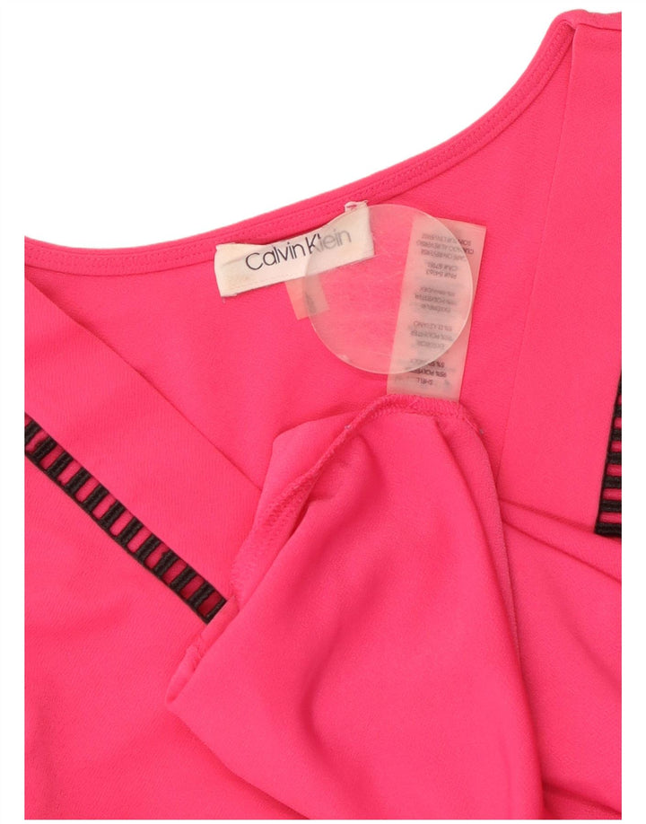 CALVIN KLEIN Canotta da donna UK 16 Large Rosa Poliestere