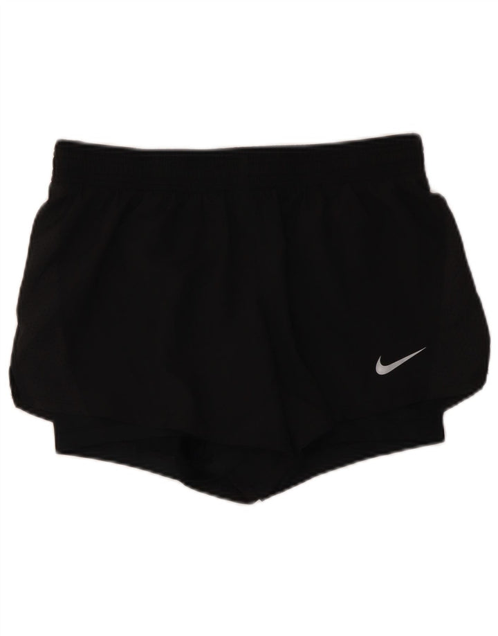 Pantaloncini sportivi NIKE da donna Dri Fit UK 14 medio nero poliestere