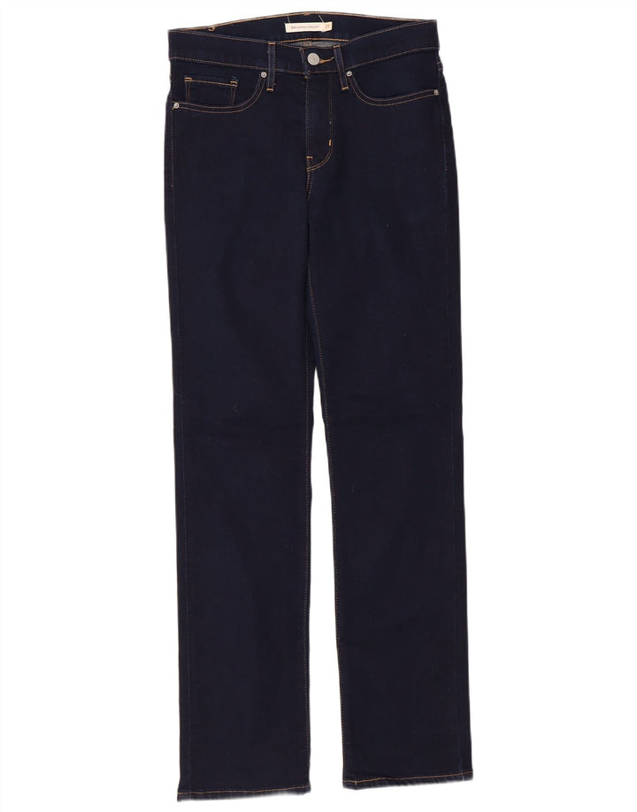 Jeans dritti modellanti da donna 314 Levi's W27 L29 cotone blu navy