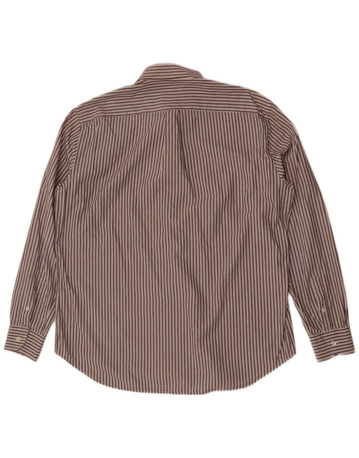 Camicia da uomo vestibilità regolare Harmont & Blaine 2XL cotone a righe marrone