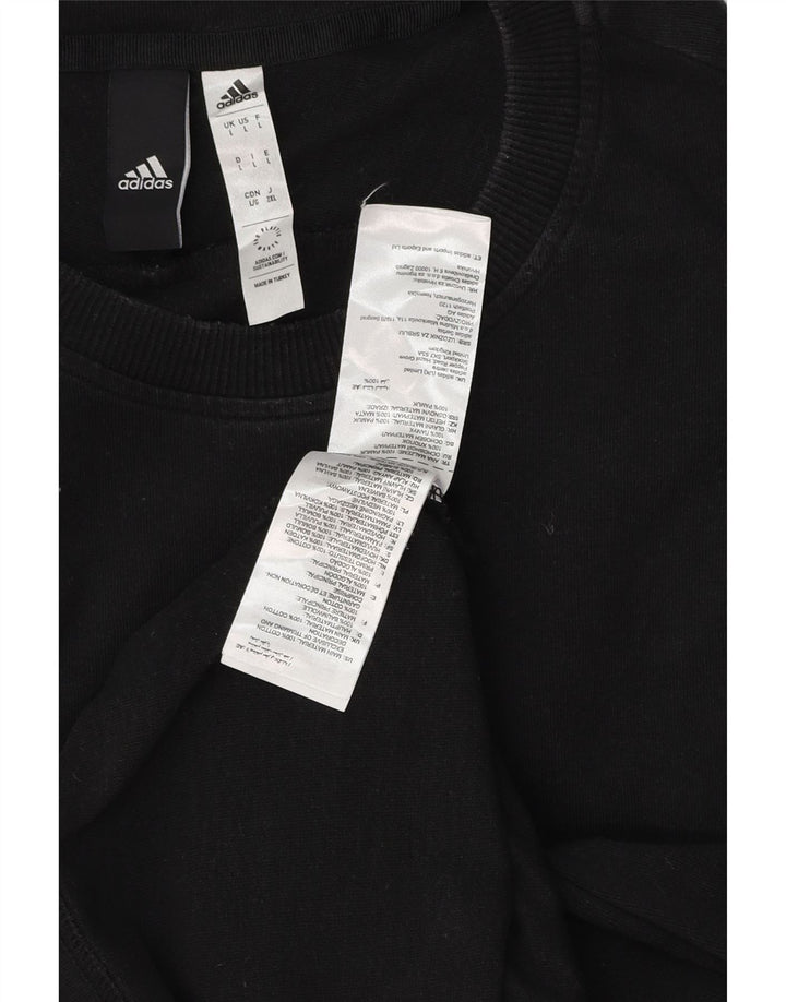 T-shirt da uomo ADIDAS Top grande in cotone nero