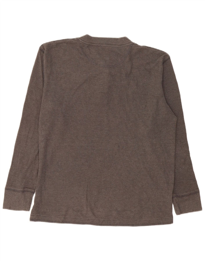 Top Wrangler da uomo a maniche lunghe grigio medio