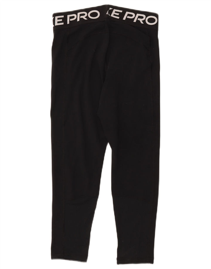 Leggings Capri grafici NIKE da donna Dri Fit UK 12 poliestere nero medio