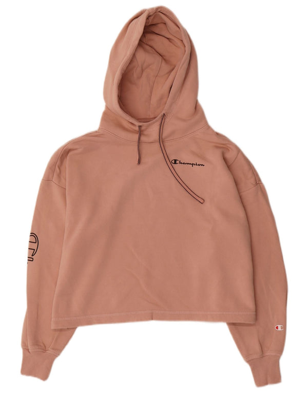 Maglione con cappuccio grafico oversize da donna Champion Champion UK 10 Small Rosa