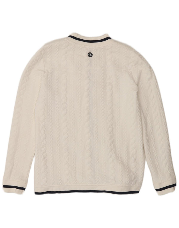 BARBOUR Womens Cardigan Sweater UK 10 Small White
