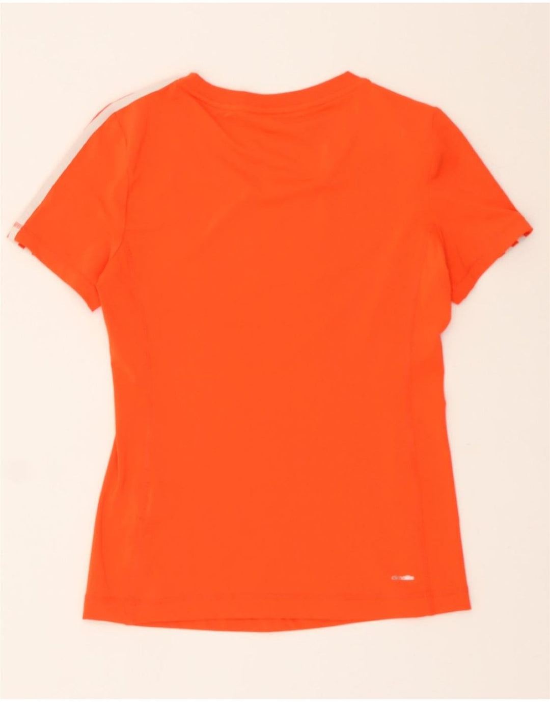 ADIDAS Womens T-Shirt Top UK 8/10 Small Orange Vintage Adidas and Second-Hand Adidas from Messina Hembry 