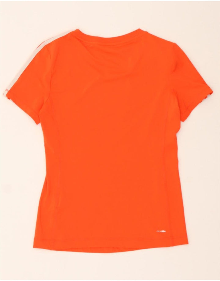 ADIDAS Womens T-Shirt Top UK 8/10 Small Orange Vintage Adidas and Second-Hand Adidas from Messina Hembry 
