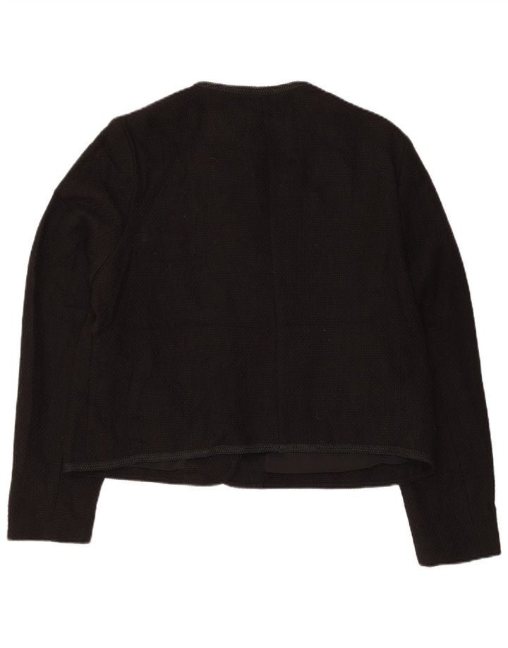 Giacca blazer a 5 bottoni Marks & Spencer da donna UK 14 grande cotone nero