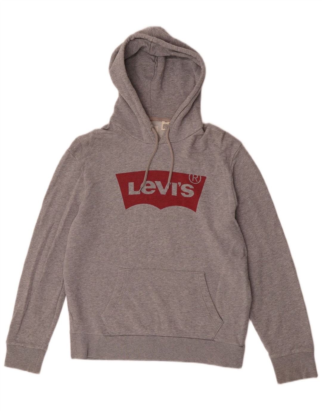 Maglione con cappuccio grafico da uomo Levi's in cotone chiazzato grigio medio