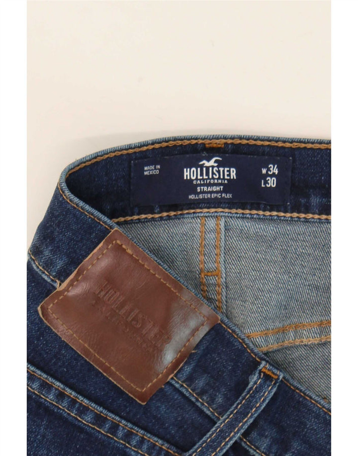 Jeans dritti da uomo Hollister W34 L30 Blu