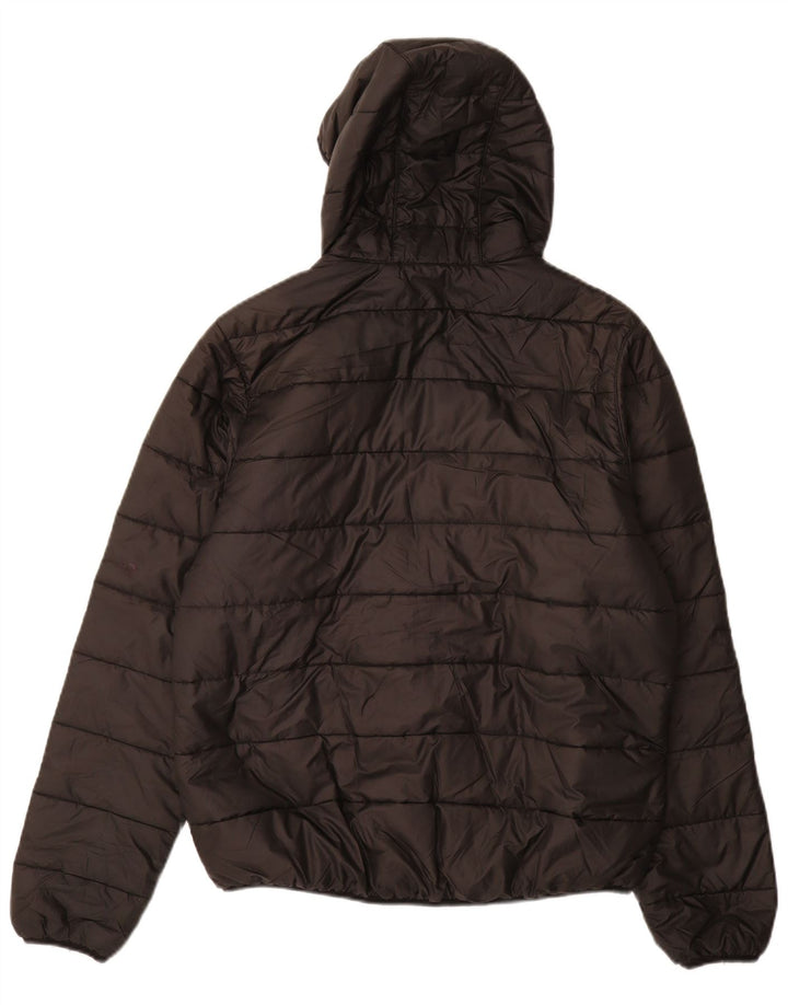 JACK WOLFSKIN Giacca imbottita con cappuccio da uomo UK 34 Small Poliestere nero