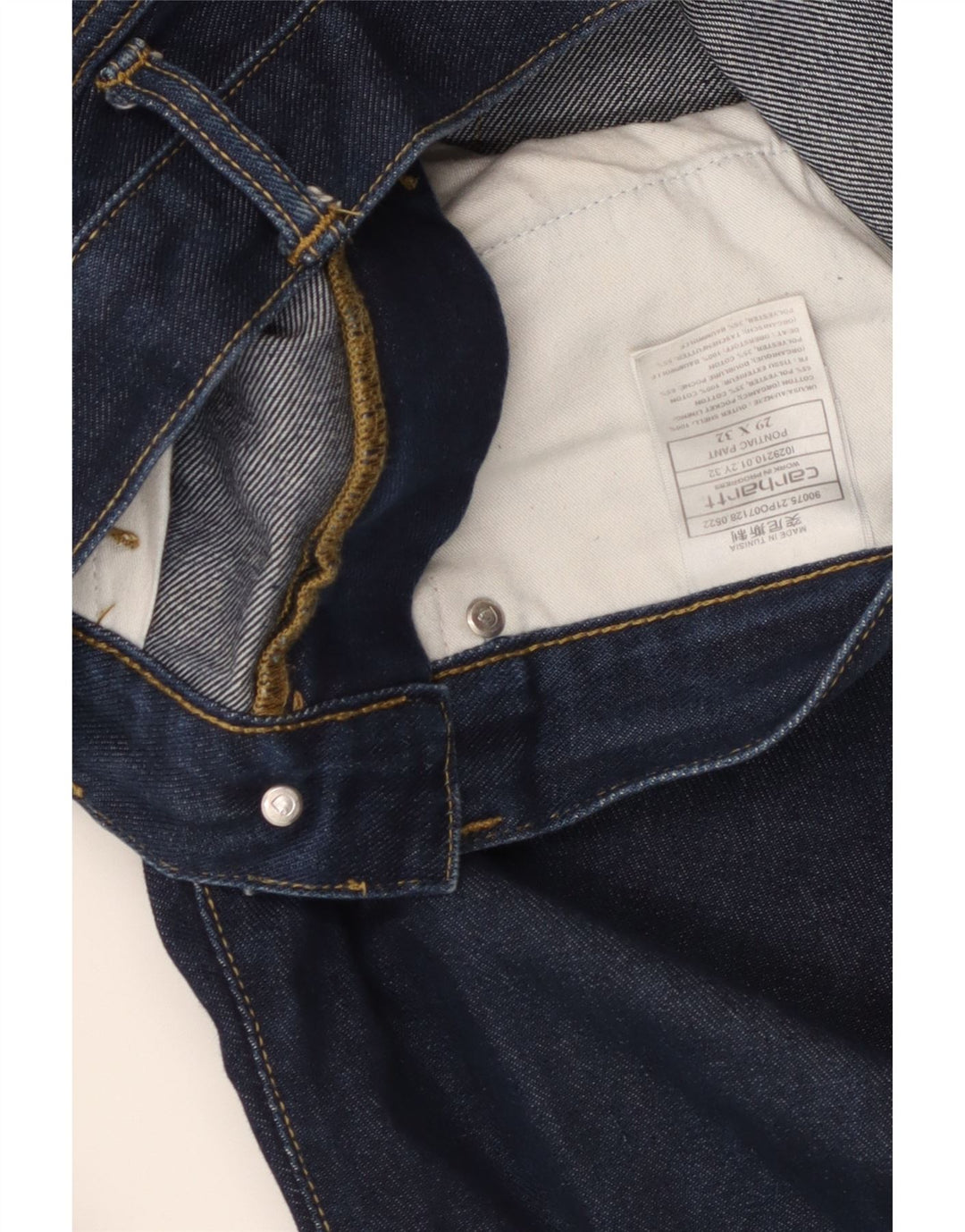 Jeans dritti da uomo CARHARTT W29 L32 cotone blu navy