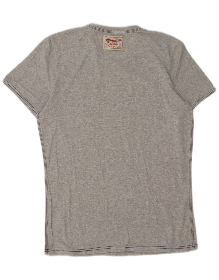 T-shirt da uomo Diesel Top XL in cotone chiazzato grigio