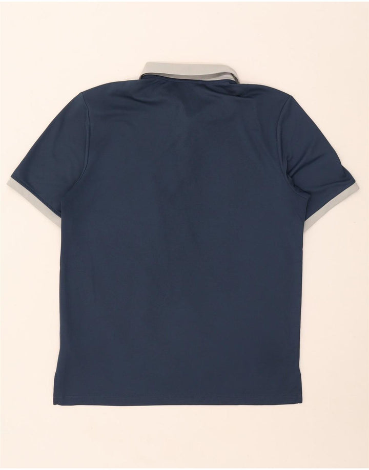 Polo da rugby da uomo ADIDAS media poliestere blu navy