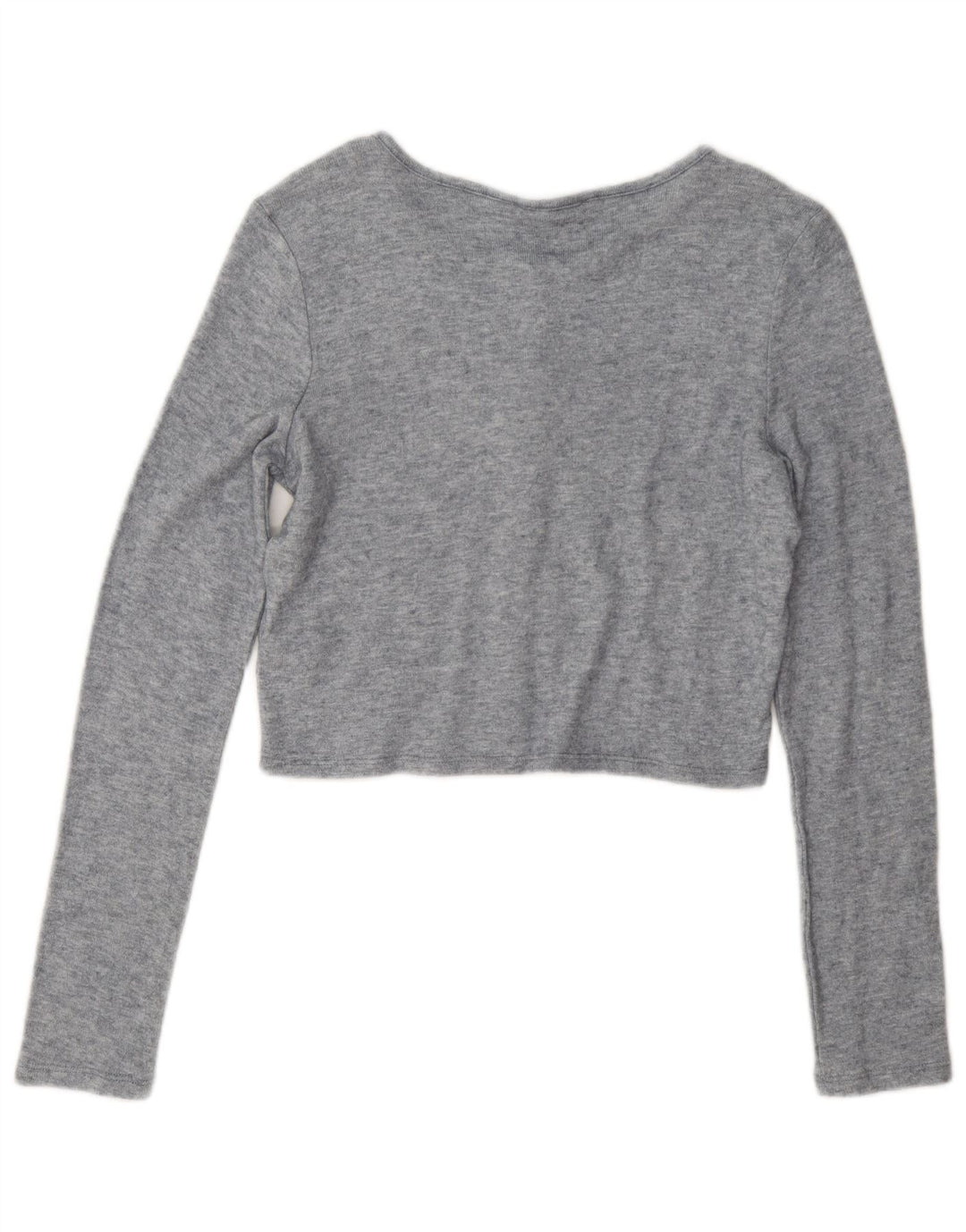 Top corto da donna Zara UK 14 Viscosa grigio medio