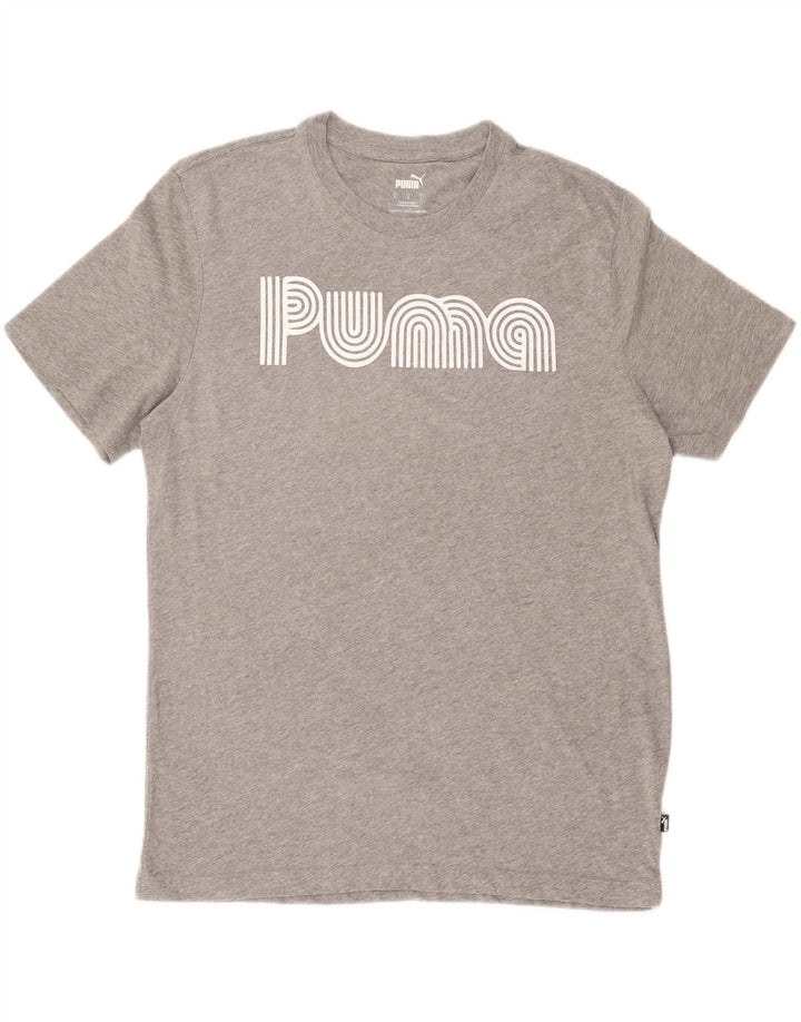 T-shirt grafica PUMA da uomo grande grigia