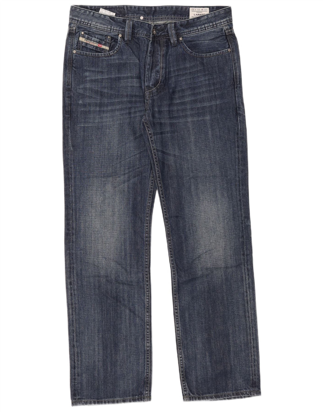 Jeans dritti da uomo Diesel Larkee W33 L32 in cotone blu