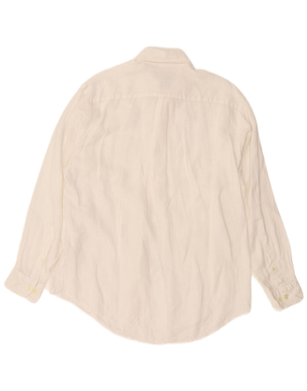 Camicia da uomo Brooks Brothers in lino bianco medio