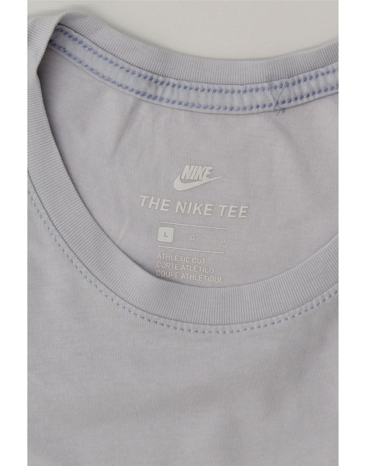 NIKE T-shirt da uomo dal taglio atletico, taglia grande, blu