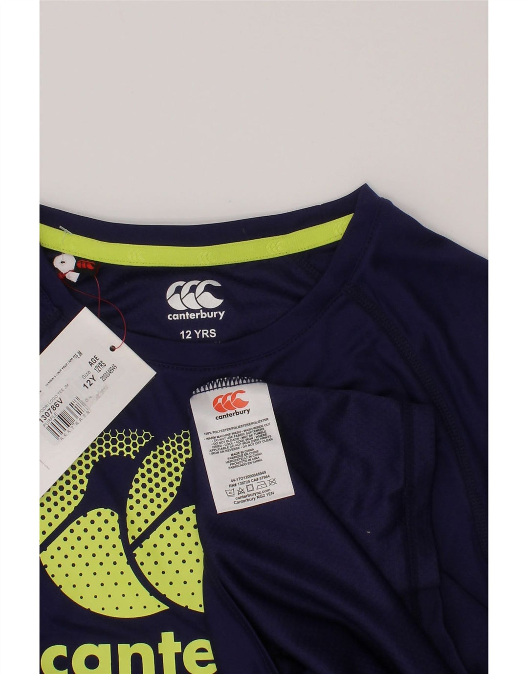 Maglietta grafica da ragazzo Canterbury Top 11-12 anni in poliestere viola