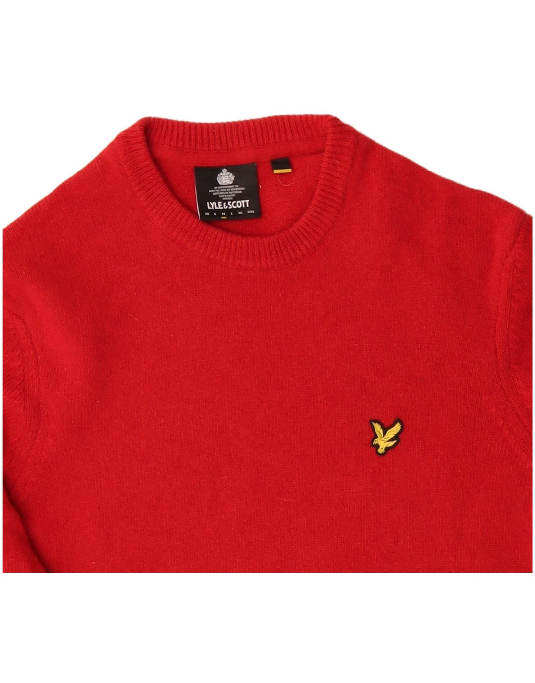 LYLE & SCOTT Maglione da uomo girocollo in lana rossa media