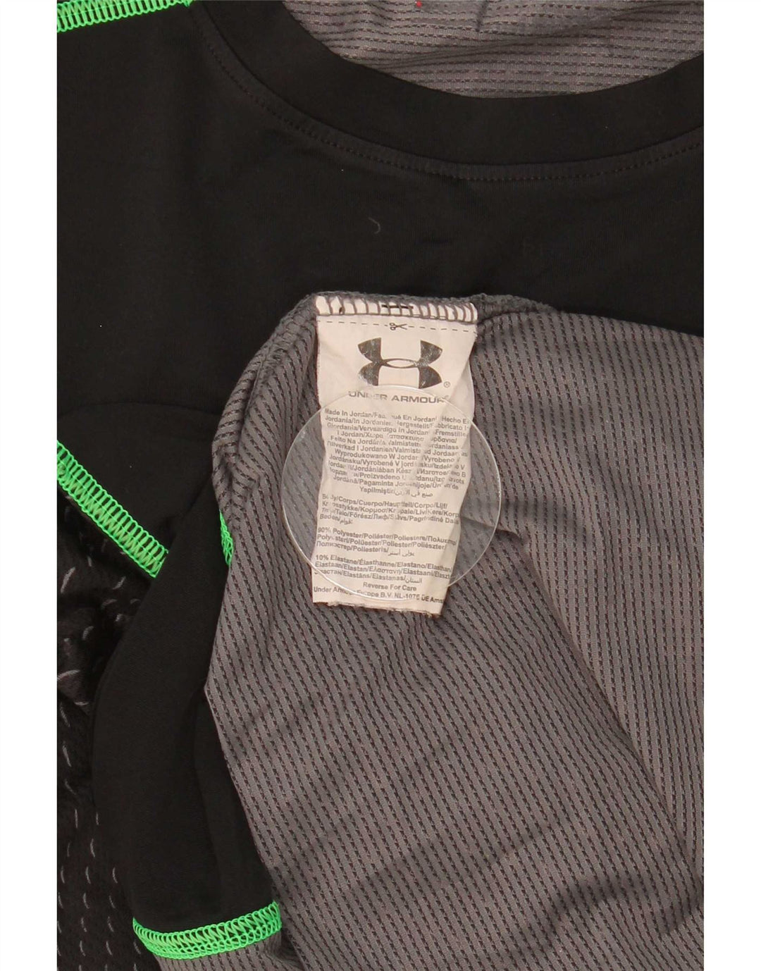 T-shirt da uomo Under Armour Top Small poliestere geometrico nero