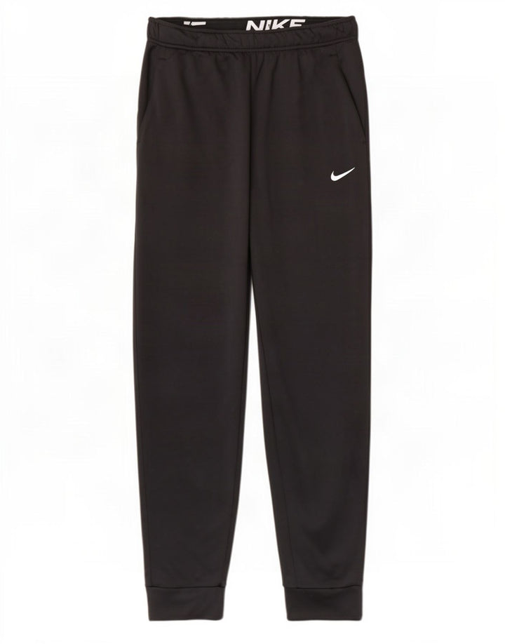 Pantaloni da tuta Nike Therma-Fit da uomo, pantaloni da jogging, grandi, in poliestere nero