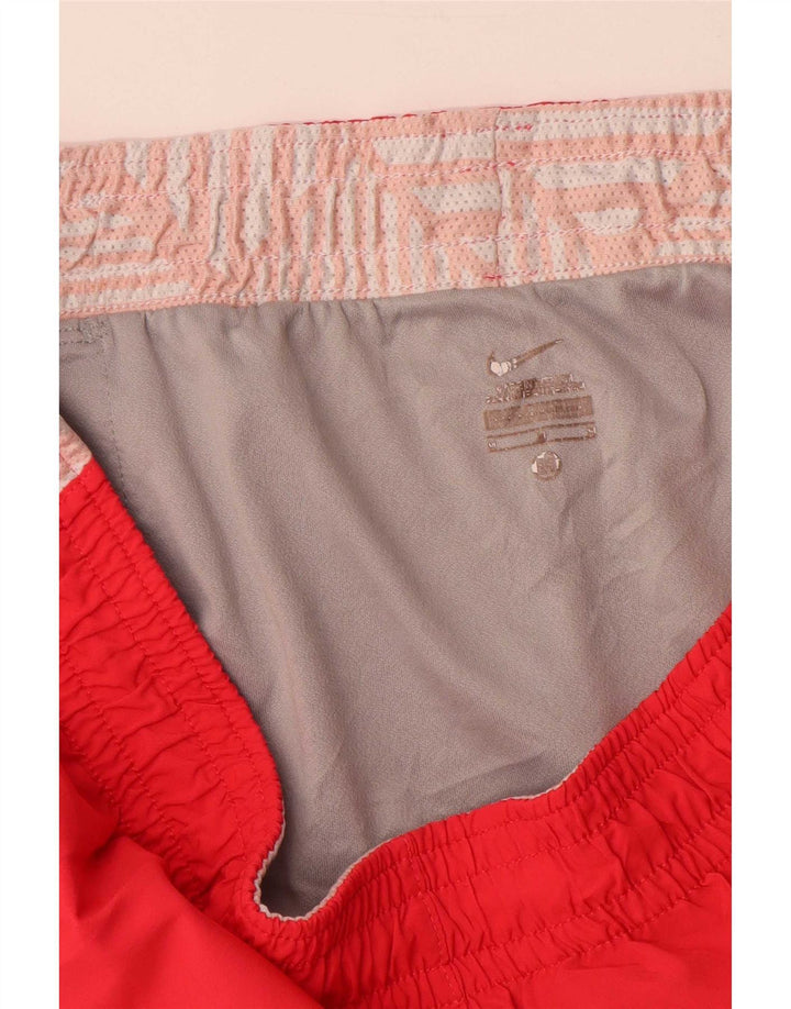 Pantaloncini sportivi da donna Nike UK 14 poliestere color block rosso medio