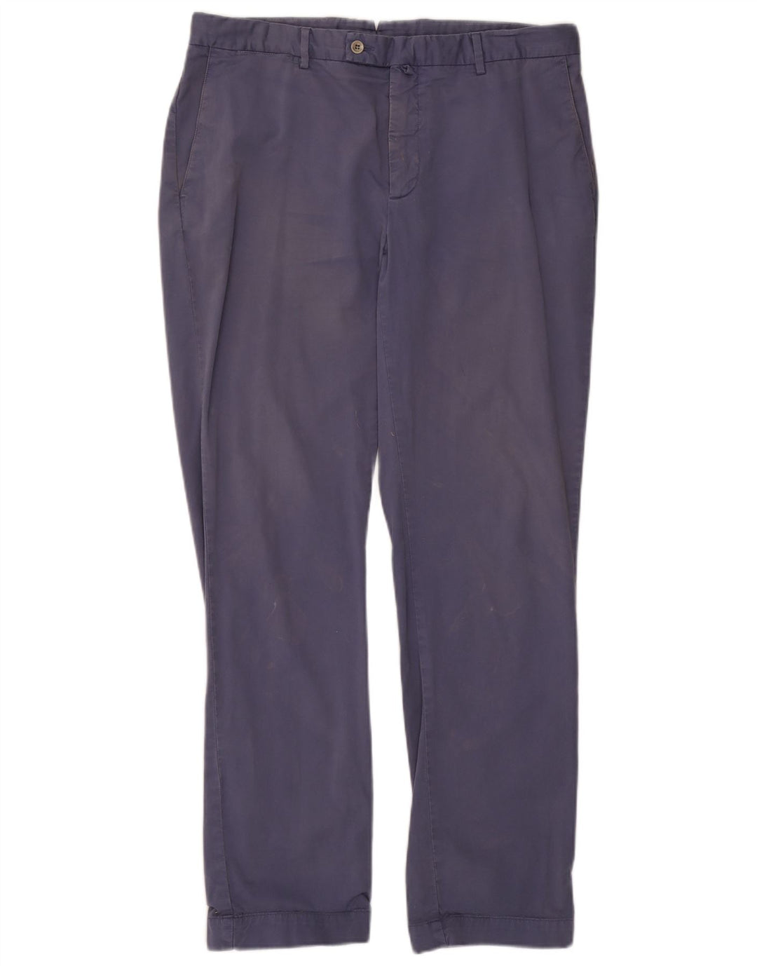 Pantaloni da abito dritti da uomo Hackett W36 L32 in cotone blu navy