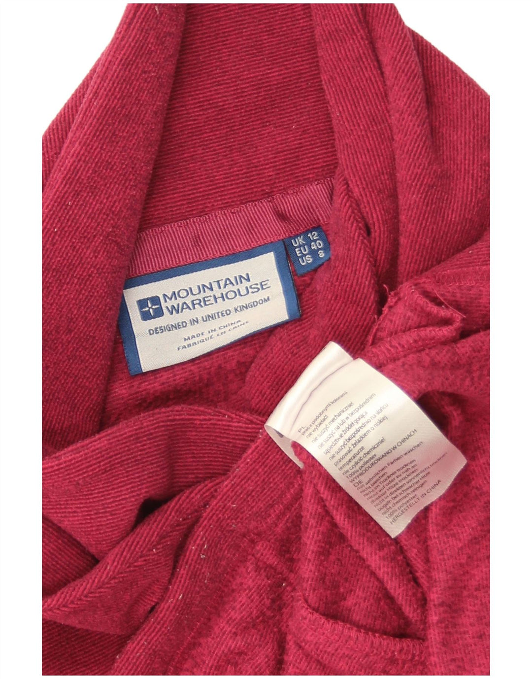 Maglione in pile da donna Mountain Warehouse UK 12 Medium Rosso Poliestere