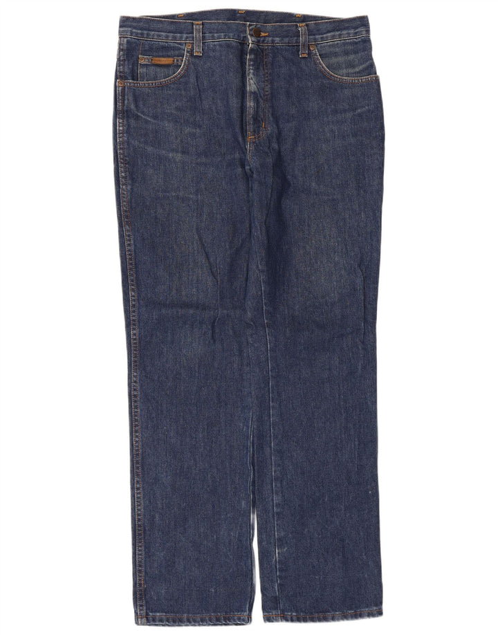 Jeans dritti da uomo Wrangler W36 L32 cotone blu