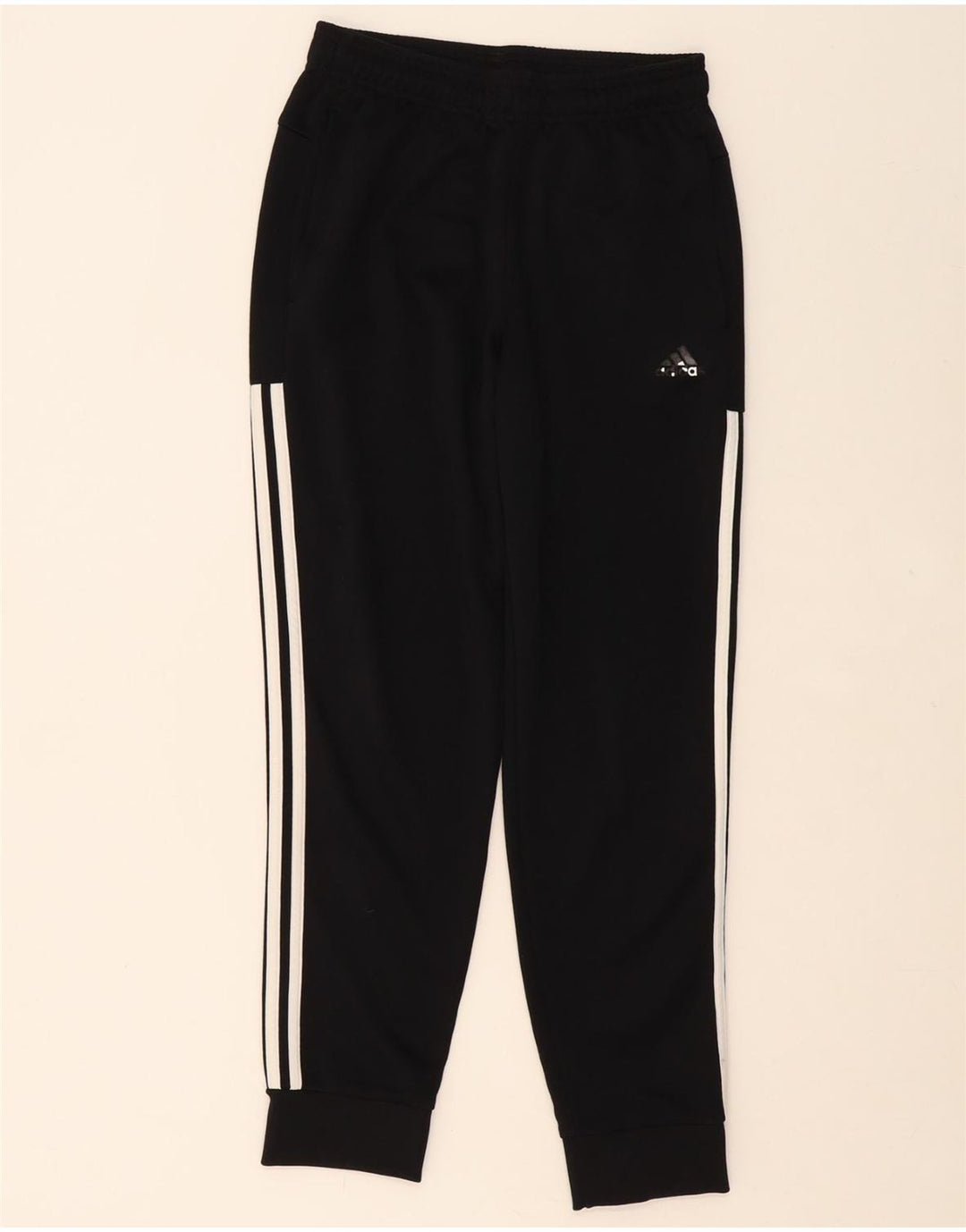 ADIDAS Mens Tracksuit Trousers Joggers Small Black Polyester Vintage Adidas and Second-Hand Adidas from Messina Hembry 