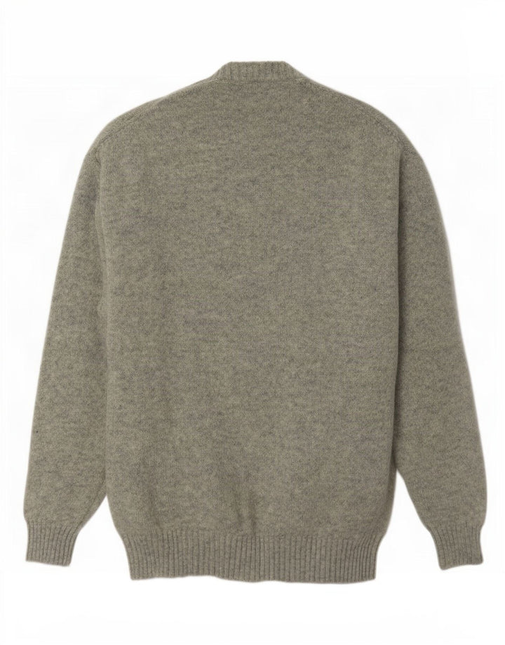Maglione maglione girocollo da uomo Rodrigo IT 52 Large in lana grigia