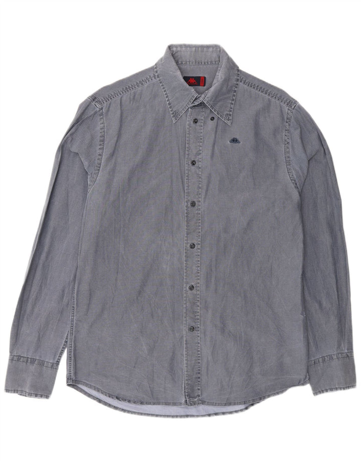 Camicia Kappa Uomo Large Blu Navy in cotone
