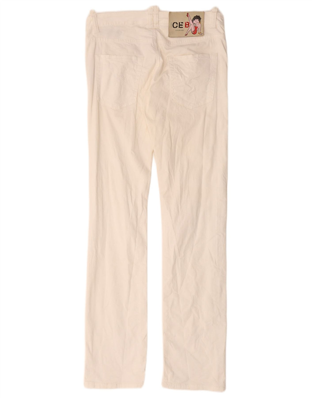 Jeans slim a vita bassa da donna Iceberg W29 L33 cotone bianco