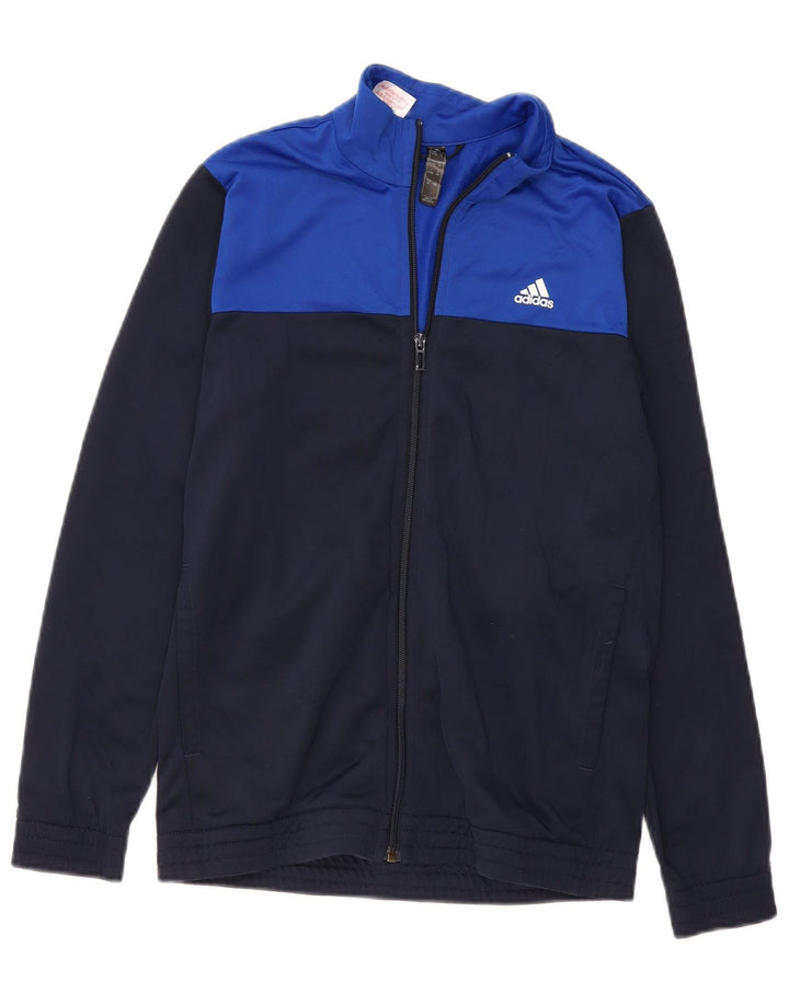Giacca superiore della tuta da ragazzo ADIDAS 13-14 anni Blu navy Colourblock