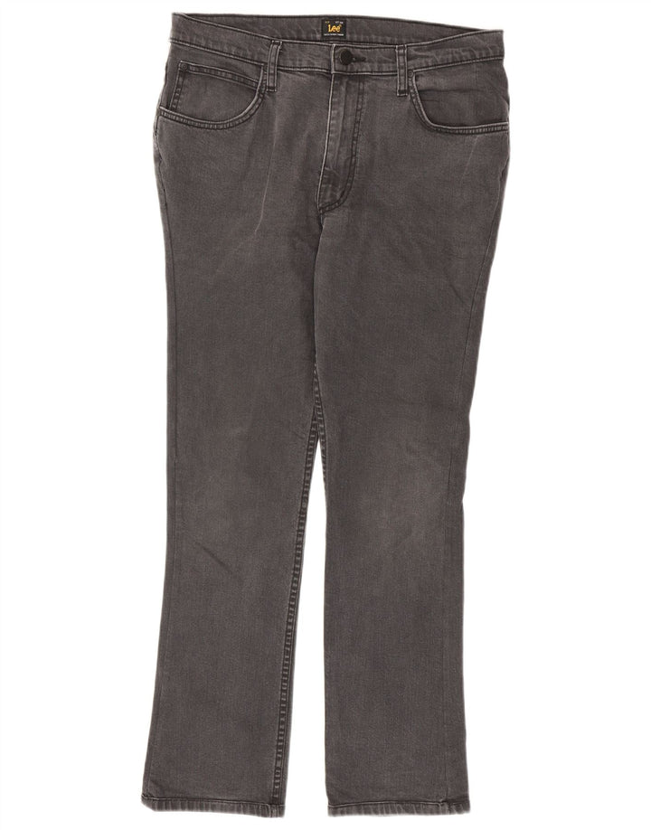 Jeans dritti da uomo Lee Brooklyn W34 L30 cotone grigio