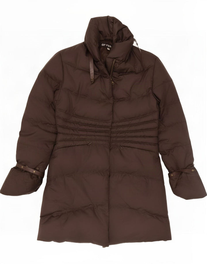 Giacca imbottita da donna GF Ferre UK 14 Poliestere marrone medio