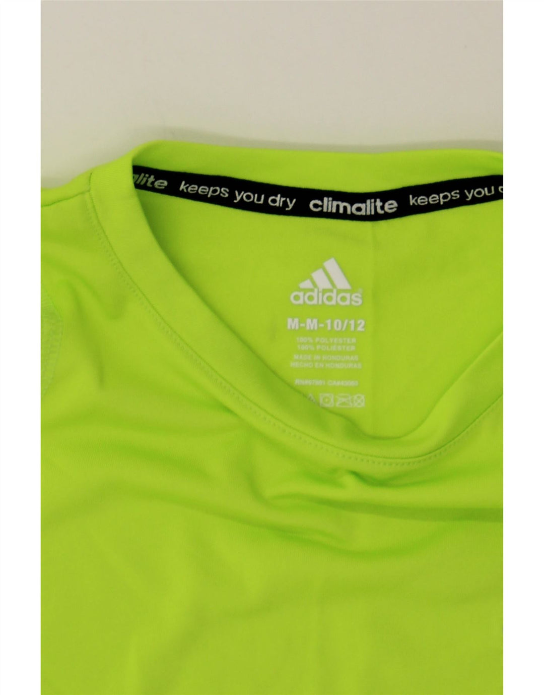 ADIDAS Boys Climalite Vest Top 10-11 Years Medium Green Polyester Vintage Adidas and Second-Hand Adidas from Messina Hembry 